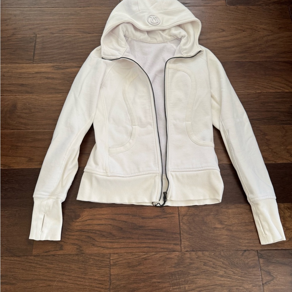 lululemon athletica White Hooded Jacket